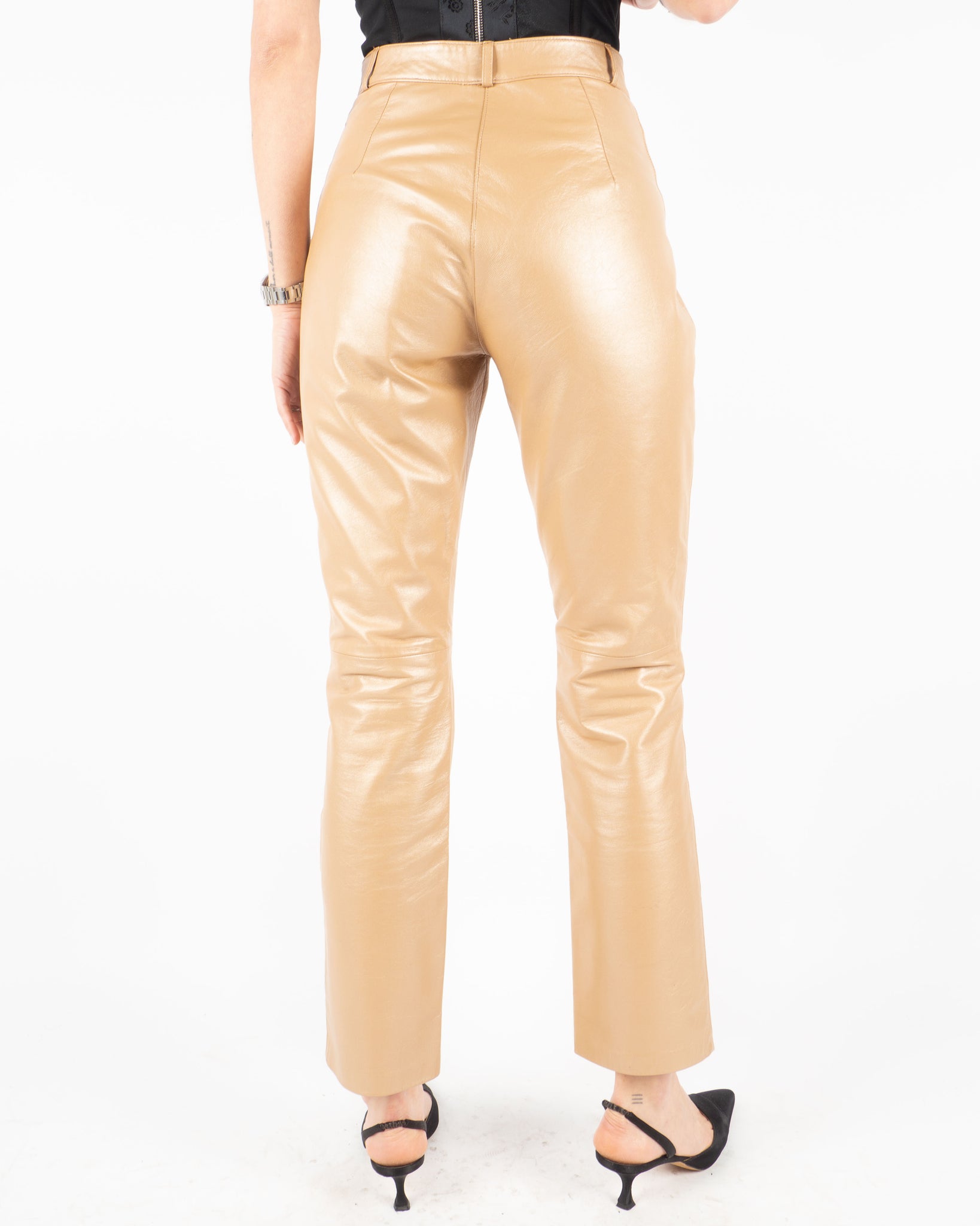 Tan Leather Pants