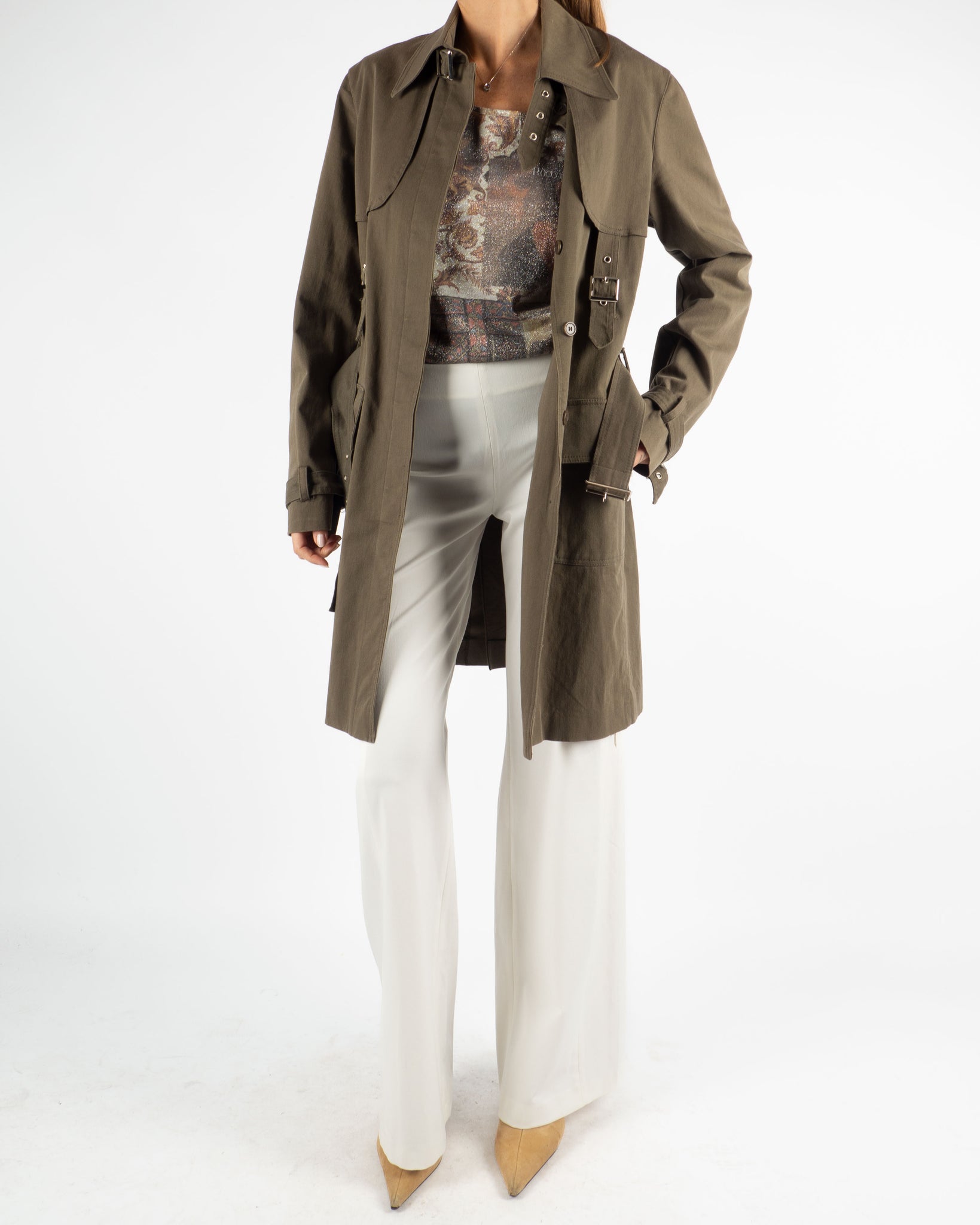 Khaki Cotton Trench